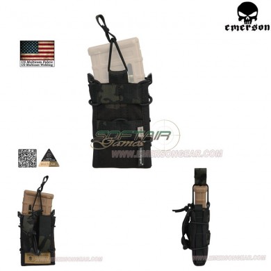 Rifle Magazine Taco Pouch Multicam® Black Genuine Usa Emerson (em6345mcbk)