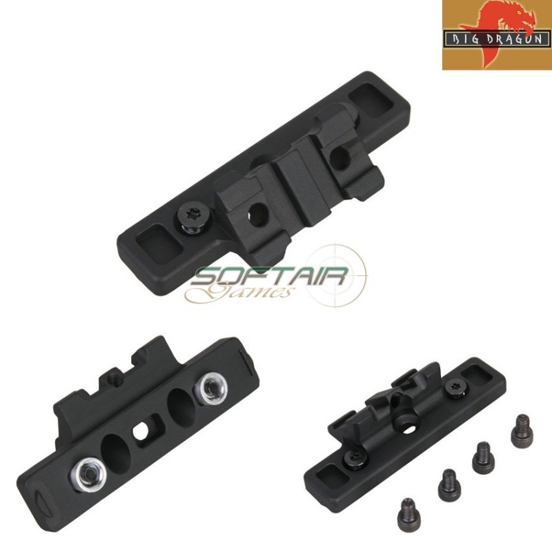 Keymod Offset 45° Thorntail Light Mount Rail Black Big Dragon (bd9310)