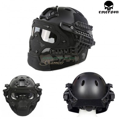 G4 System Pj Helmet + Full Mask Black Emerson (em9197bk)