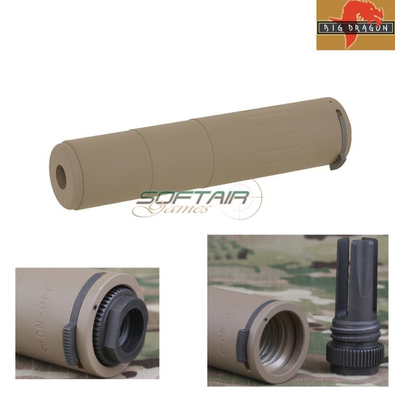 Aac M4 2000 Style Dark Earth Silencer Big Dragon (bd0503de)