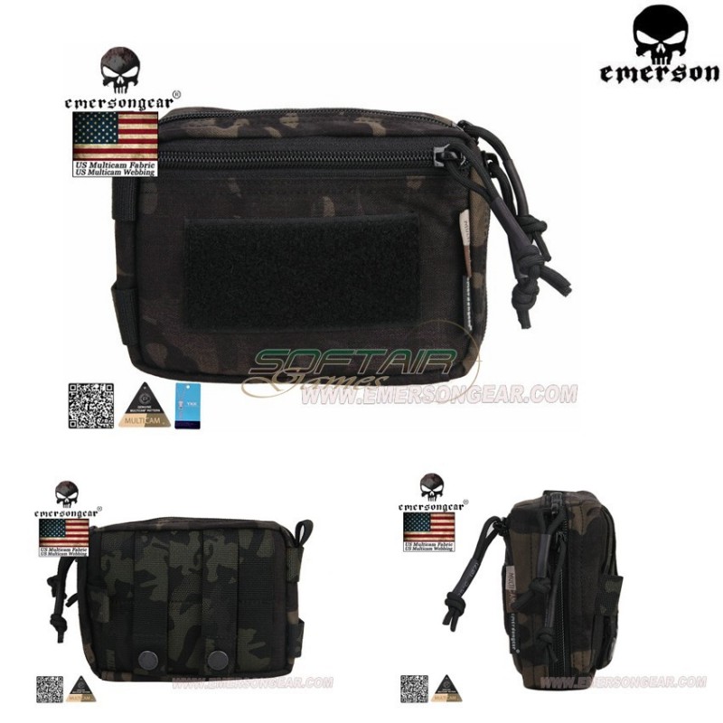 Plug In Debris Waist Pouch Multicam® Black Genuine Usa Emerson (em8337mcbk)
