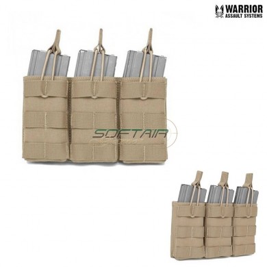 Triple Fast Open 5.56 Magazine Pouch Coyote Tan Warrior Assault Systems (w-eo-tmop-ct)
