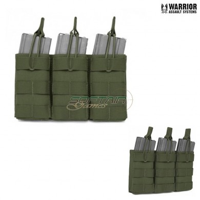 Triple Fast Open 5.56 Magazine Pouch Olive Drab Warrior Assault Systems (w-eo-tmop-od)