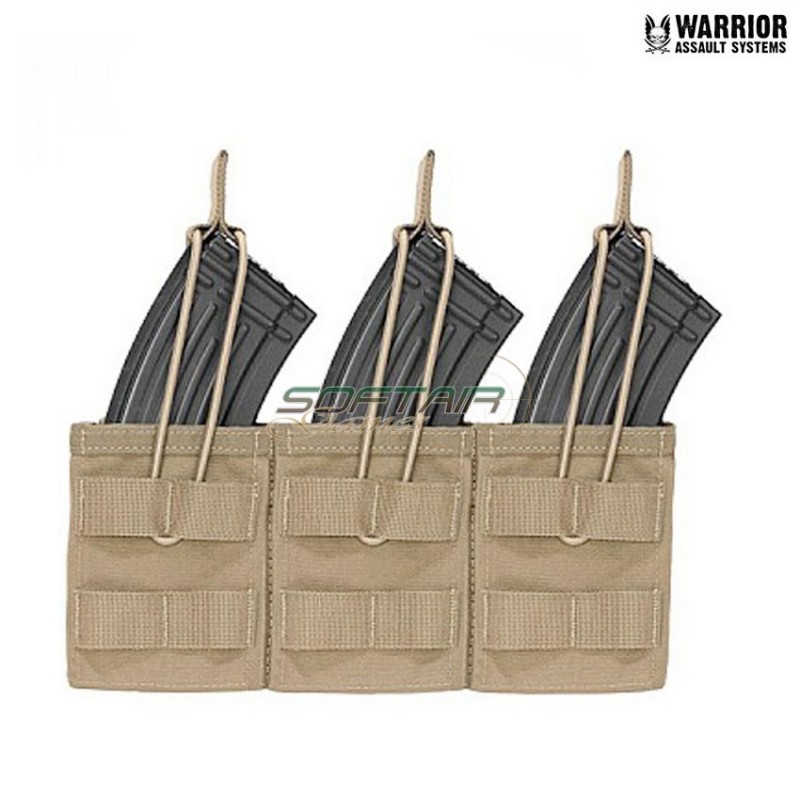 Triple Fast Open Ak 7.62 Magazine Pouch Coyote Tan Warrior Assault Systems (w-eo-tmop-ak-ct)