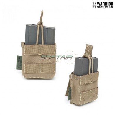 Single Short Fast Open 7.62x51mm Magazine Pouch Coyote Tan Warrior Assault Systems (w-eo-smop-7.62-s-ct)
