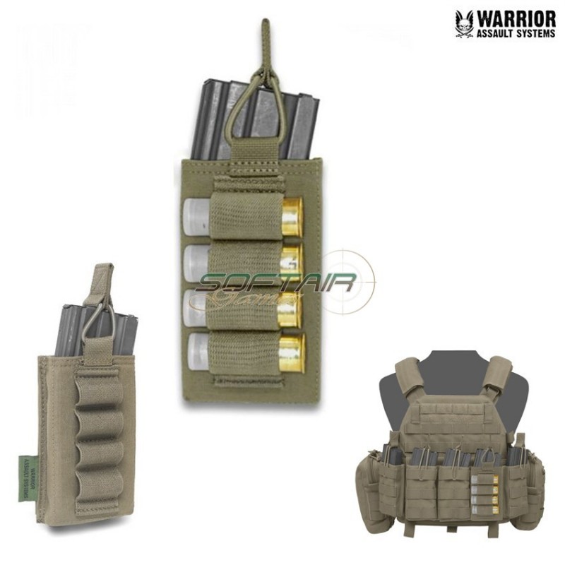 Single Open 5.56 Shotgun Pouch Ranger Green Warrior Assault Systems (w-eo-smop-bsg-rg)