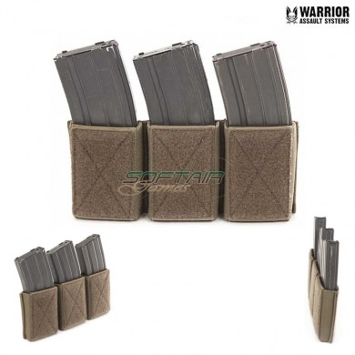 Velcro Emp Triple Elastic Magazine Pouch Coyote Tan Warrior Assault Systems (w-eo-tvmp-ct)