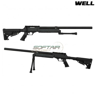 Aps Sr-2 Lrv Black Spring Sniper Rifle Well (mb13a)