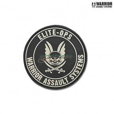 Patch Round Rubber Logo Shield Black Warrior Assault Systems (w-eo-rrls-blk)