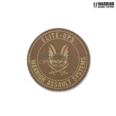 Patch Round Rubber Logo Shield Dark Earth Warrior Assault Systems (w-eo-rrls-de)