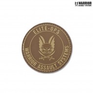 Patch Round Rubber Logo Shield Dark Earth Warrior Assault Systems (w-eo-rrls-de)
