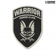 Patch Rubber Logo Shield Black Warrior Assault Systems (w-eo-rls-blk)