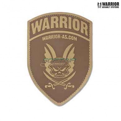 Patch Rubber Logo Shield Dark Earth Warrior Assault Systems (w-eo-rls-de)