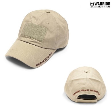 Velcro Panel Cap Coyote Tan Embroidery Warrior Assault Systems (w-eo-cap-v-ct)