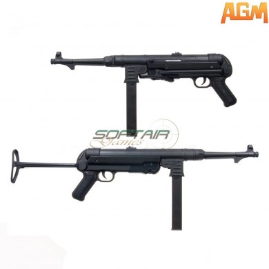 Electric Rifle Mp40 Black Smg Agm (mp007)
