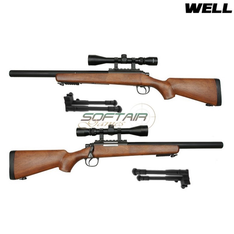Fucile A Molla Full Set Vsr10 Short Barrel Sniper Wood Well (mb02wfull)