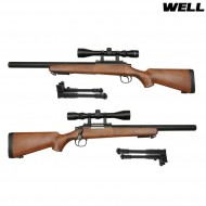 Fucile A Molla Full Set Vsr10 Short Barrel Sniper Wood Well (mb02wfull)