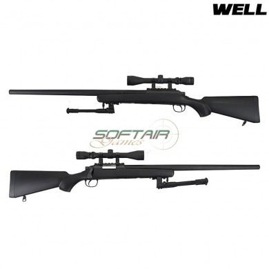 Sniper Spring Rifle Full Set Vsr10 Long Barrel Black Well (mb03bfull)