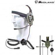 Evo Cuffia Militare Bow-m Tactical Per Kenwood Midland (c1046.03) Evo Cuffia Militare Bow-m Tactical Per Kenwood Midland (c1046.03)