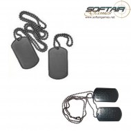 Coppia Piastrine Dog Tag Black Personalizzate Metallo (dog-tag) Coppia Piastrine Dog Tag Black Personalizzate Metallo (dog-tag)