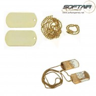 Coppia Piastrine Dog Tag Gold Personalizzate Metallo (dog-tag-gold) Coppia Piastrine Dog Tag Gold Personalizzate Metallo (dog-tag-gold)