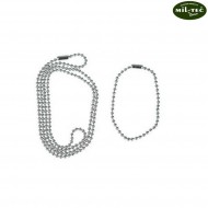 Necklace 2 Pieces For Dog Tag Mil-tec (mil-col2)