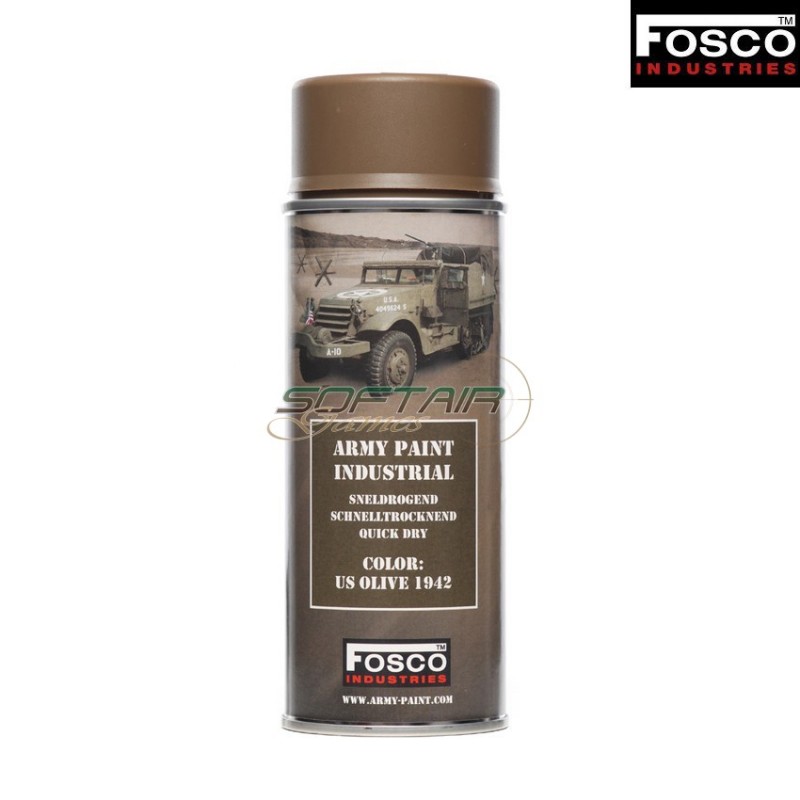 Spray Army Paint Us Olive 1942 Fosco Industries (fo-469312-uso)