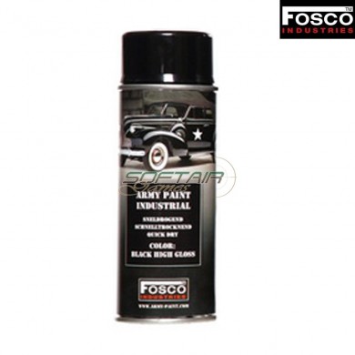 Spray Army Paint Gloss Black Fosco Industries (fo-469312-gb)