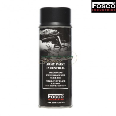 Spray Army Paint Flat Black Fosco Industries (fo-469312-fb)