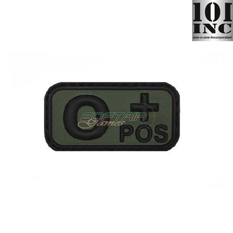 Patch 3d Pvc Blood Type 0+ Green Inc 101 (inc-13029)