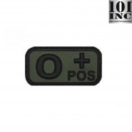 Patch 3d Pvc Blood Type 0+ Green Inc 101 (inc-13029)