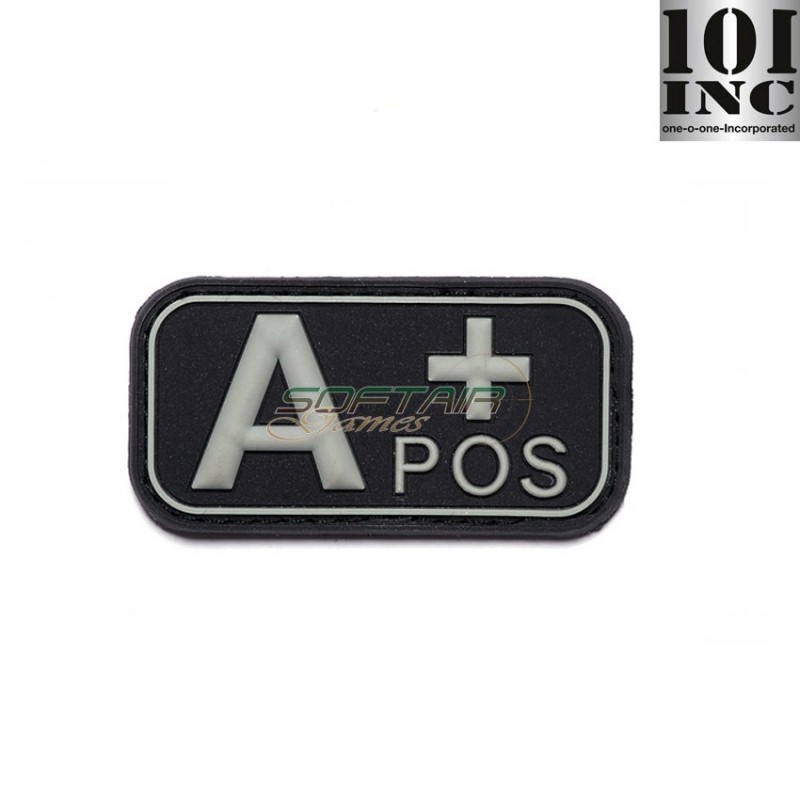 Patch 3d Pvc Blood Type A+ Black Inc 101 (inc-11177)