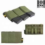Triple Elastic Magazines Pouch Green 101 Inc (359950-gr)