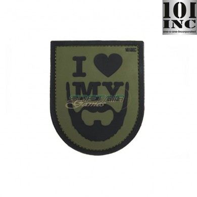 Patch 3d Pvc I Love My Beard Green 101 Inc (inc-444180-3881)