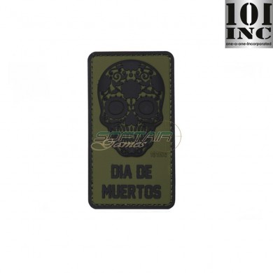 Patch 3d Pvc Dia De Muertos Green 101 Inc (inc-444130-5070)