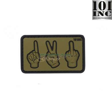 Patch 3d Pvc One Two Fuck You Green/black 101 Inc (inc-444130-5049)