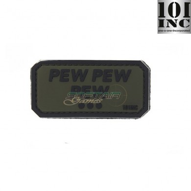 Patch 3d Pvc Pew Pew Pew Green/black 101 Inc (inc-10084)