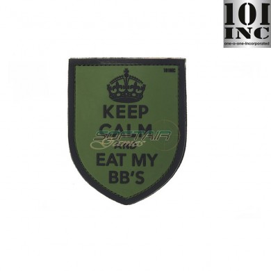 Patch 3d Pvc Keep Calm Green 101 Inc (inc-444180-3842)