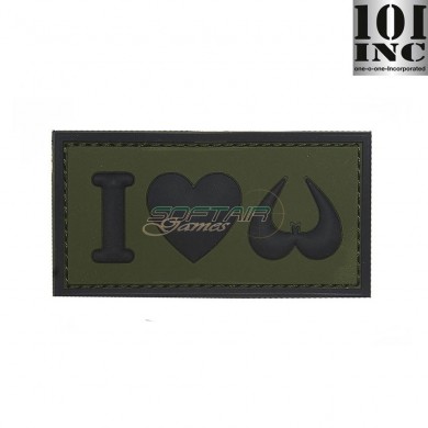 Patch 3d Pvc I Love Boobies Green/black 101 Inc (inc-16080)