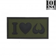 Patch 3d Pvc I Love Boobies Green/black 101 Inc (inc-16080)