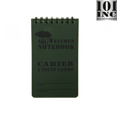 Notebook Waterproof Small Green 101 Inc (inc-419230)
