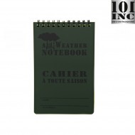 Notebook Waterproof Large Green 101 Inc (inc-419231)