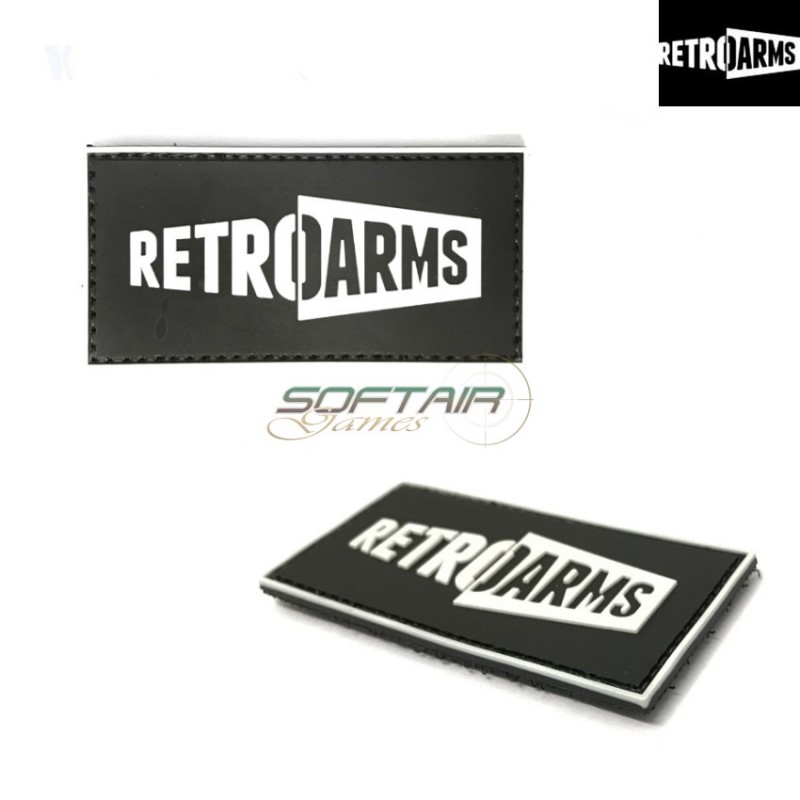 Patch 3d Pvc Black & White Retroarms (ra-6579)
