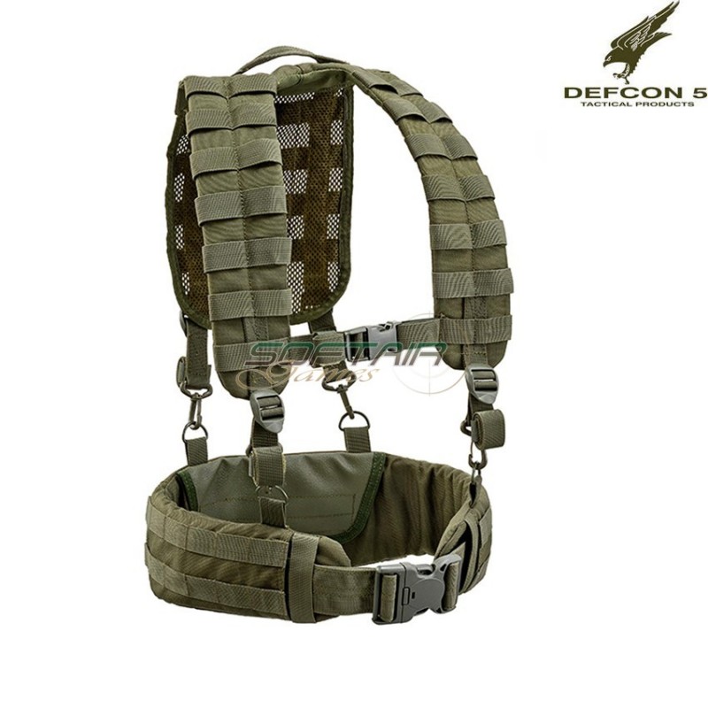 Cinturone Con Spallacci Sistema Molle Olive Drab Defcon 5 (d5-2029-od)