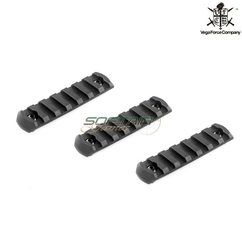 LC Rail Section 3 Pieces Of 7 Slot Black Vfc (vf9-mwsmlbk03) - Softair ...