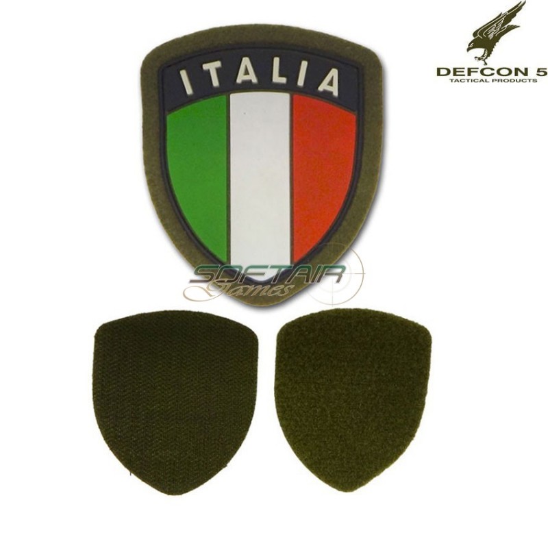 Patch 3D PVC Scudetto Italia Olive Defcon 5 (d5-itc-od) - Softair Games -  ASG Softair San Marino