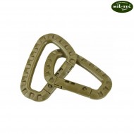 Coppia Moschettoni In Fibra Di Nylon Tan Coppia Moschettoni In Fibra Di Nylon Tan