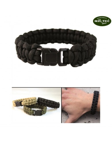 Pulsera Paracord Mil-Tec 22MM Negra 16370202