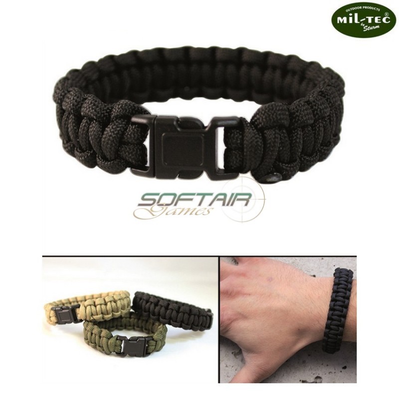 Paracord Bracelet Black Mil-tec (16370202)