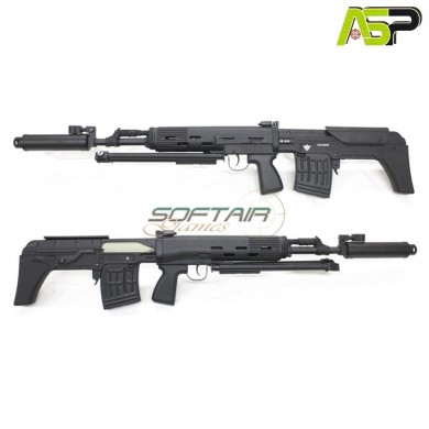 Fucile Elettrico Svu Airsoft Bullpup Sniper Rifle Black Asp (asp-ots03)